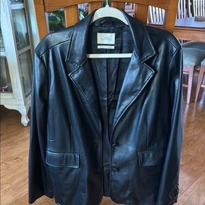 Black Leather Blazer